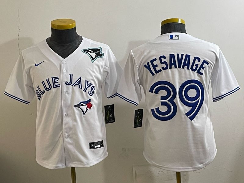 Youth 2025 Toronto Blue Jays #39 Yesavage white Game Nike MLB Jersey style 004